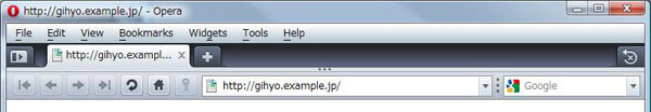 図5　Opera 10.00でアクセスした場合