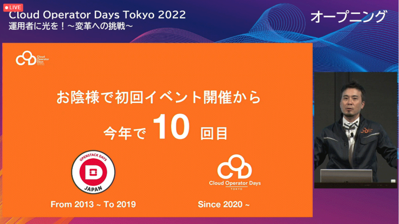 今年は前身のイベントである「OpenStack Days Tokyo」から数えて10回目