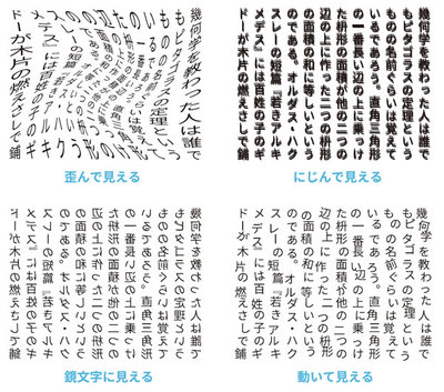 図3　文字の見え方の多様性