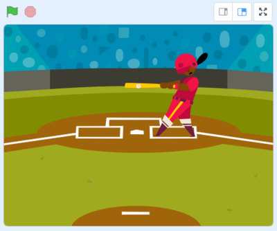 タイミングよくバッターをクリックすればホームラン