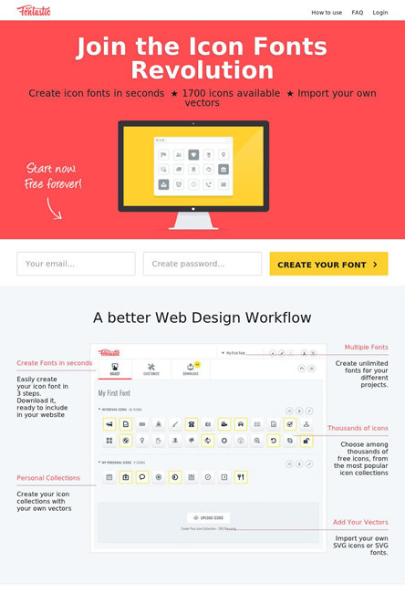 図6　アイコンWebフォントを作成できるサービス