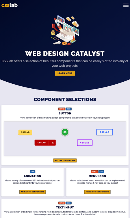 図2　CSSのコンポーネントを多数提供