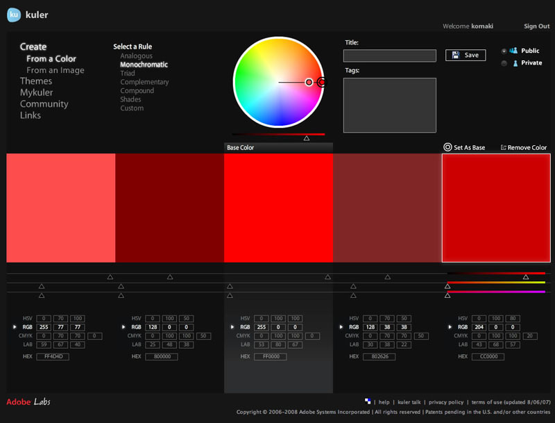 図10　Monochromaticを利用すれば、上品な印象をもつ配色が得られる