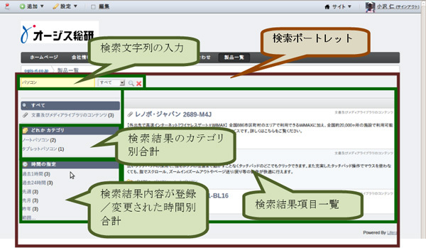 図15　製品検索ページの例