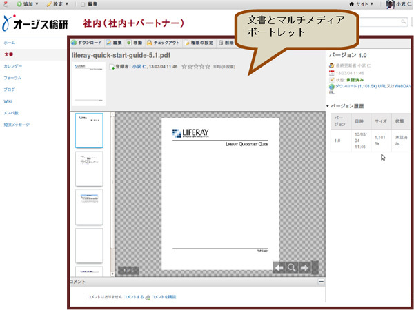 図19　文書管理ページの例