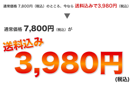 商品の販売価格が割引されていることを大きな画像を作成して伝える