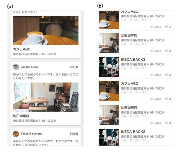 図5　カフェのクチコミサービスでの事例