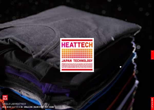 図4　ユーザーが映像と音楽をコントロールできる『UNIQLO LAB HEATTECH』