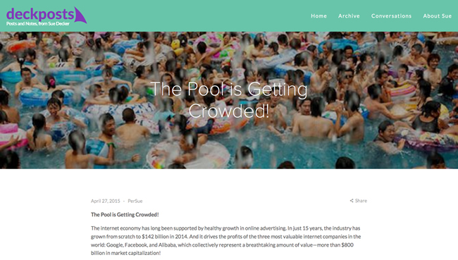 図6　Susan Deckerが投稿した”The Pool is Getting Crowded!”は、株価のみならず、企業の経営方針にも大きな影響を与えた