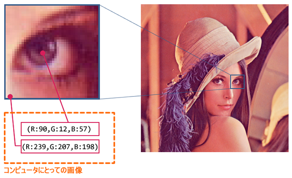 図1　コンピュータの理解している画像