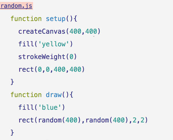 図2　乱数で生成した座標に点を打つ（randam.js）