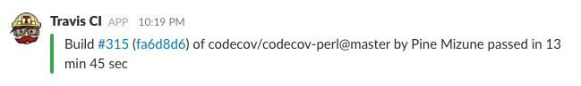 図7　Travis CIとSlackの連携
