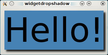 図4　ウィジェットに影を付ける