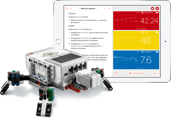 写真2　LEGO MINDSTORM EV3をiPadでプログラミング