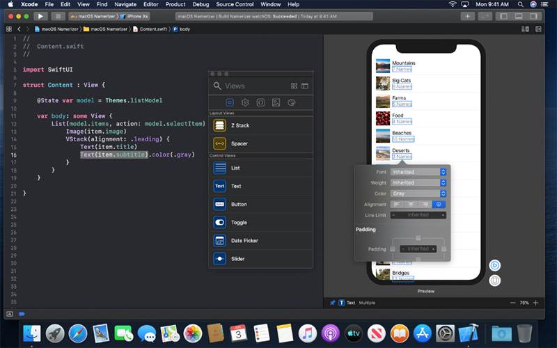 図6　SwiftUIでの開発