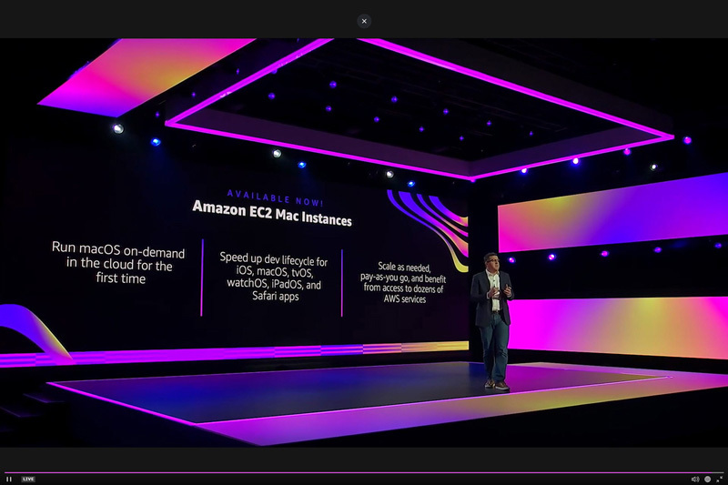 今回のre：Inventの最初の大きなアナウンスとなった「Amazon EC2 Mac Instances」はAppleとAWSの提携という意味でも大きな注目をあつめた