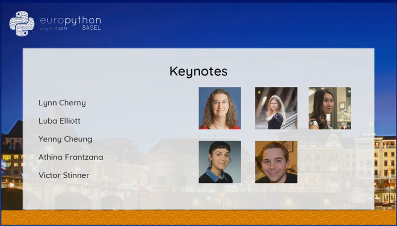 EuroPythonのキーノートスピーカー